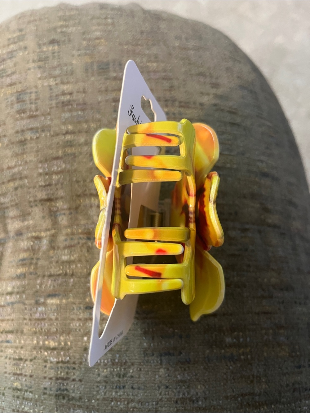Yellow Floral Hair Clip - Picture 2 of 3